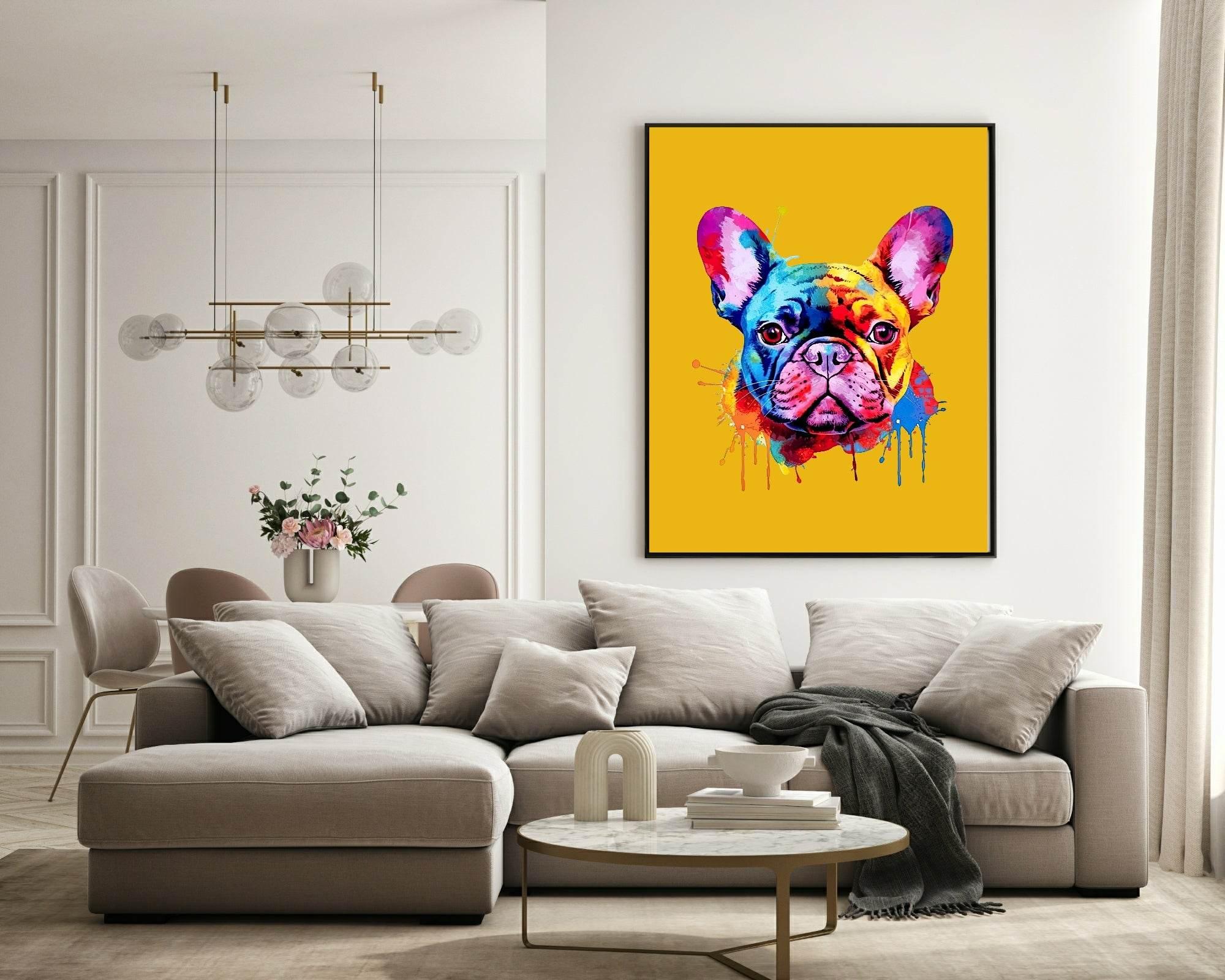 French Bulldog Dog Print | Frenchie Pet Lovers Wall Art - Larosier Prints