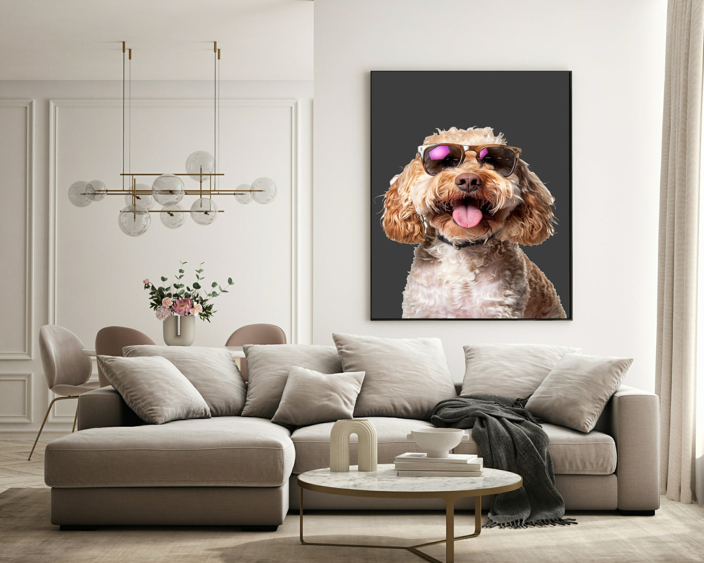 Cockapoo In Sun Glasses Dog Print | Fun Pet Lovers Wall Art