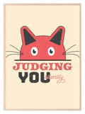 Judging You Silently Cat Print | Pet Lovers Wall Art - Larosier Prints