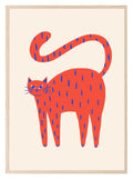 Red Cat Print | Pet Lovers Wall Art - Larosier Prints