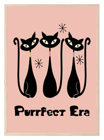 Purrfect Era Print | Trio of cats Wall Art