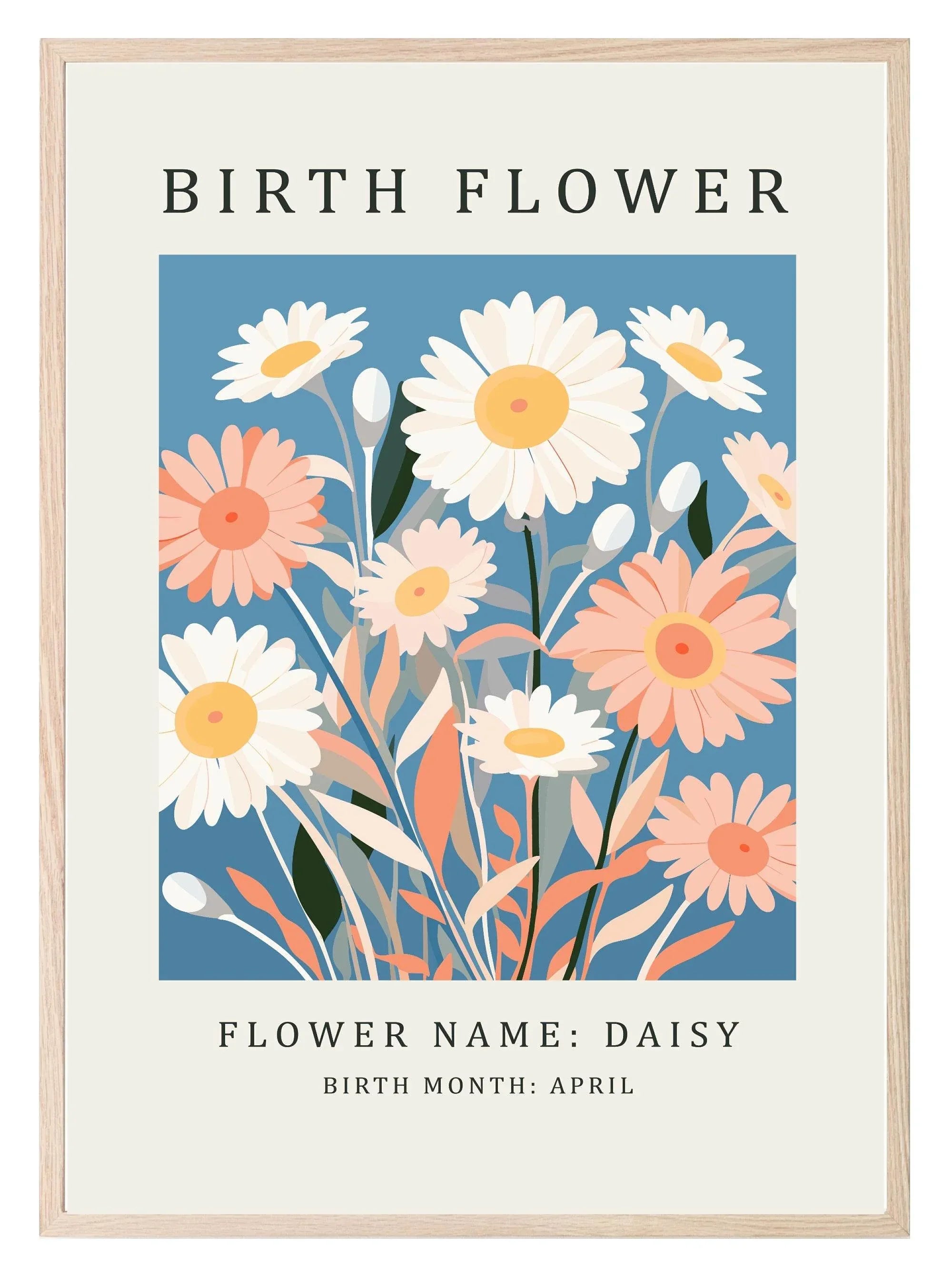 Birth Flower Print | Floral Birthday Wall Art - Larosier Prints