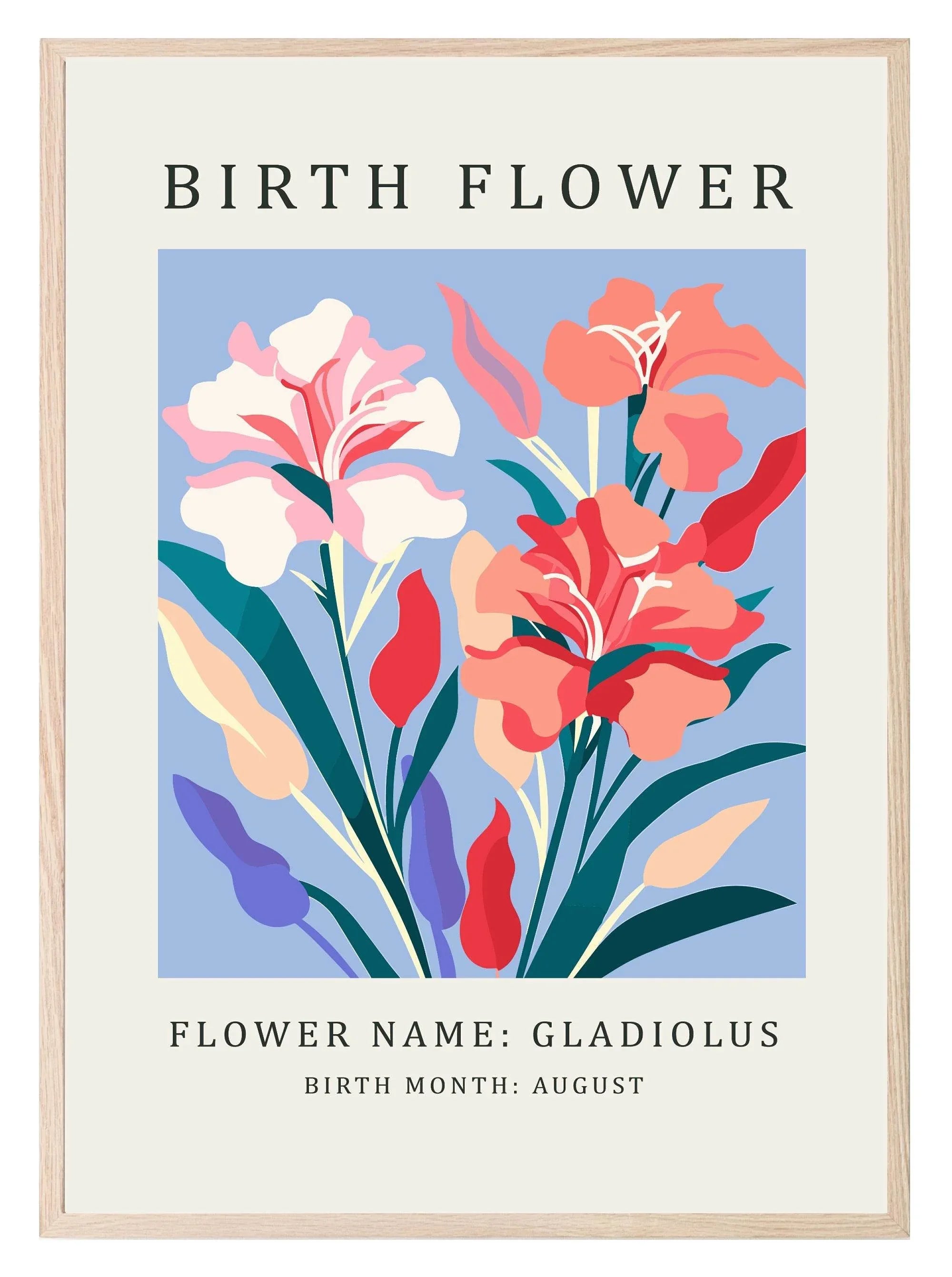 Birth Flower Print | Floral Birthday Wall Art - Larosier Prints
