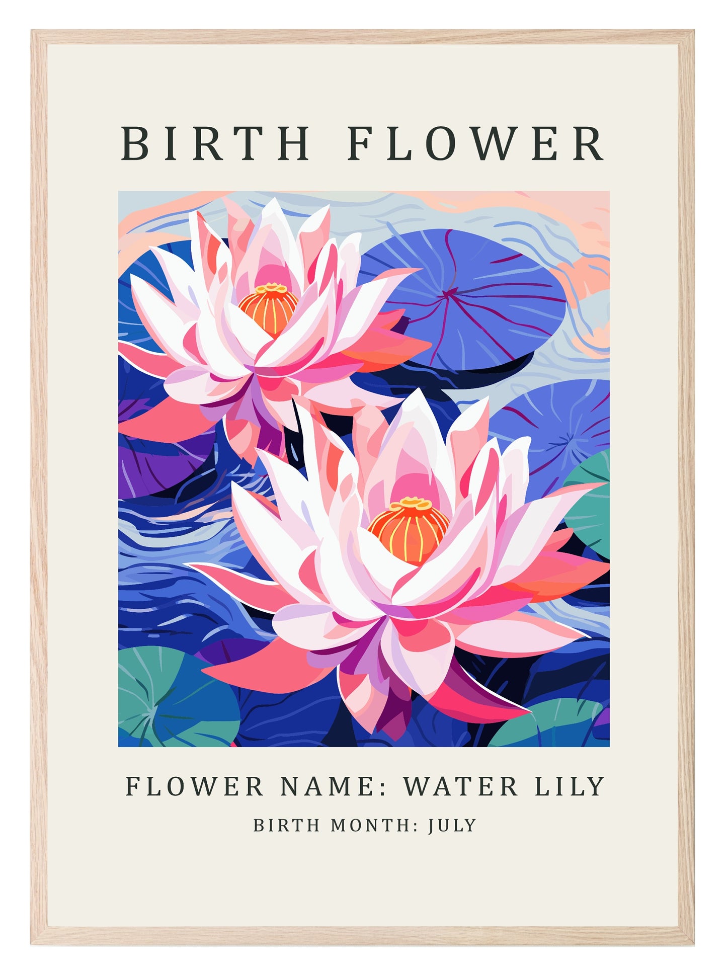 Birth Flower Print | Floral Birthday Wall Art July