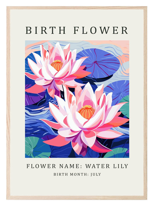 Birth Flower Print | Floral Birthday Wall Art - Larosier Prints