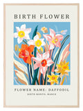 Birth Flower Print | Floral Birthday Wall Art - Larosier Prints