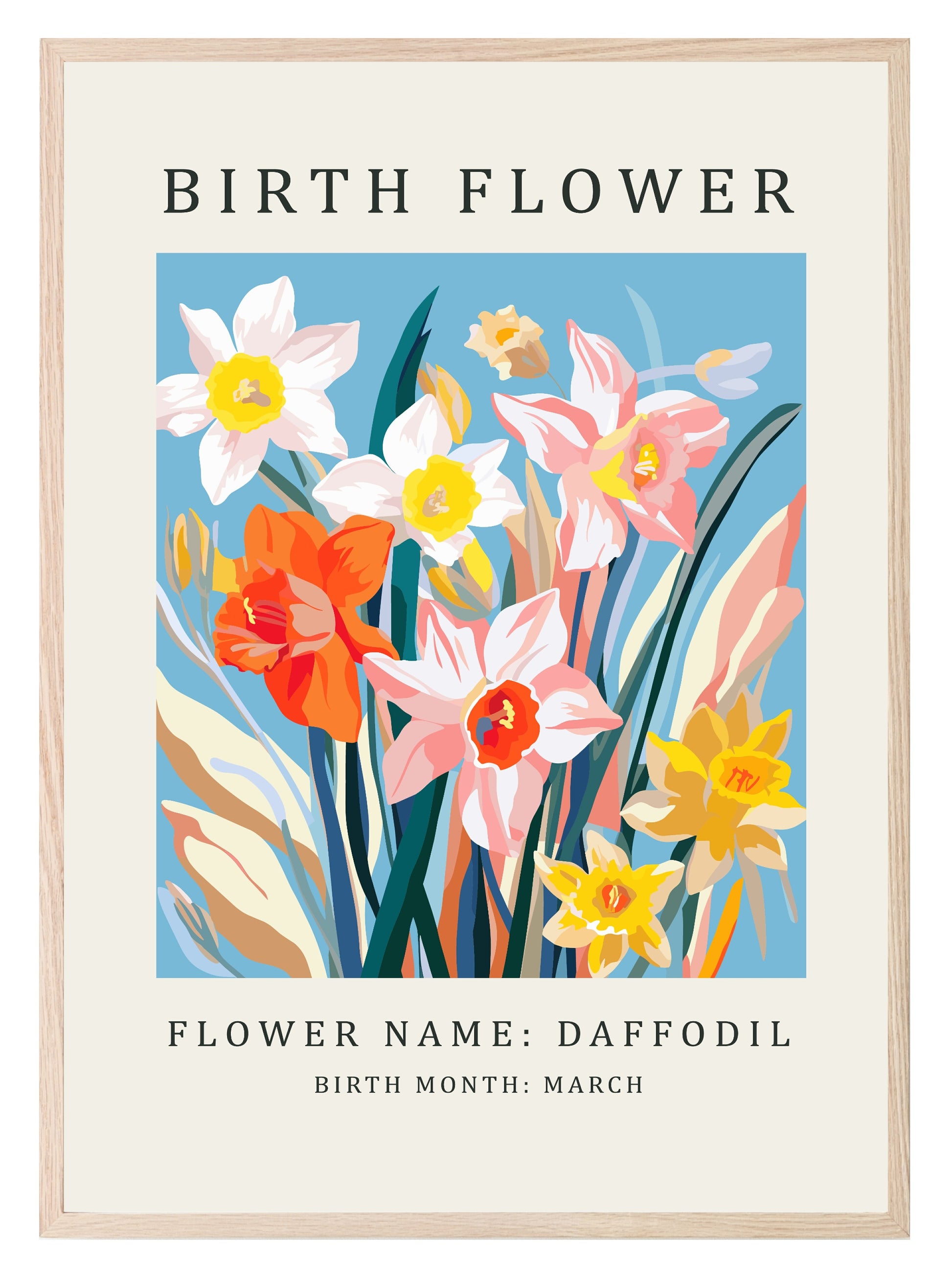 Birth Flower Print | Floral Birthday Wall Art March