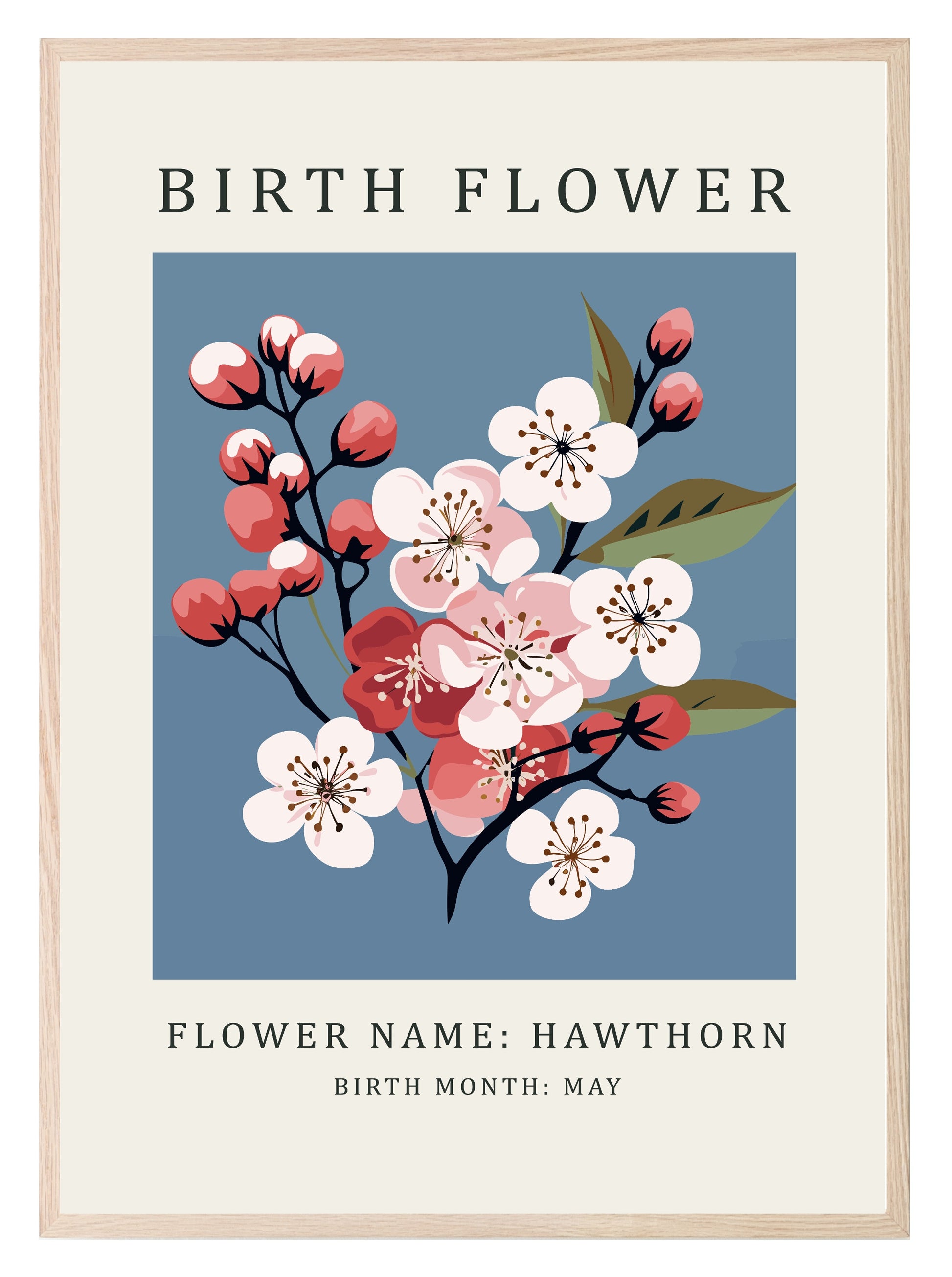 Birth Flower Print | Floral Birthday Wall Art May