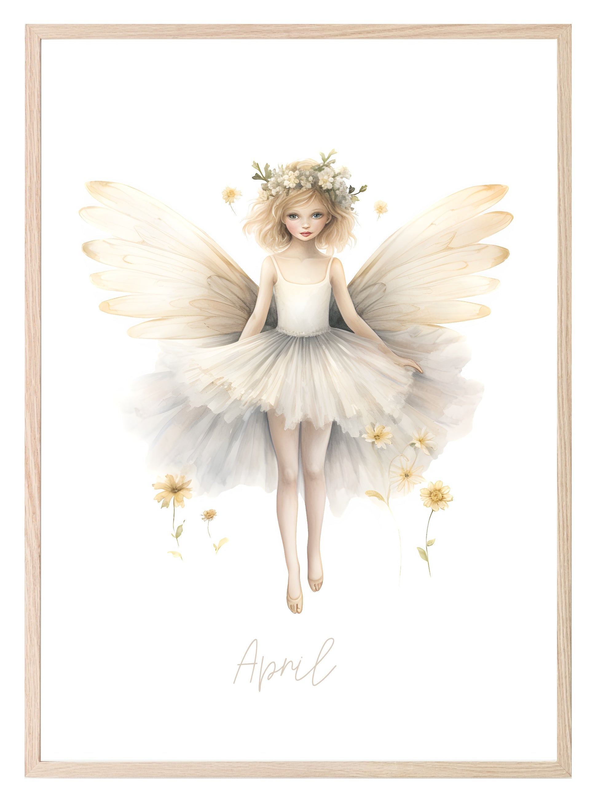 Birth Fairy Print | Floral Birthday Wall Art April