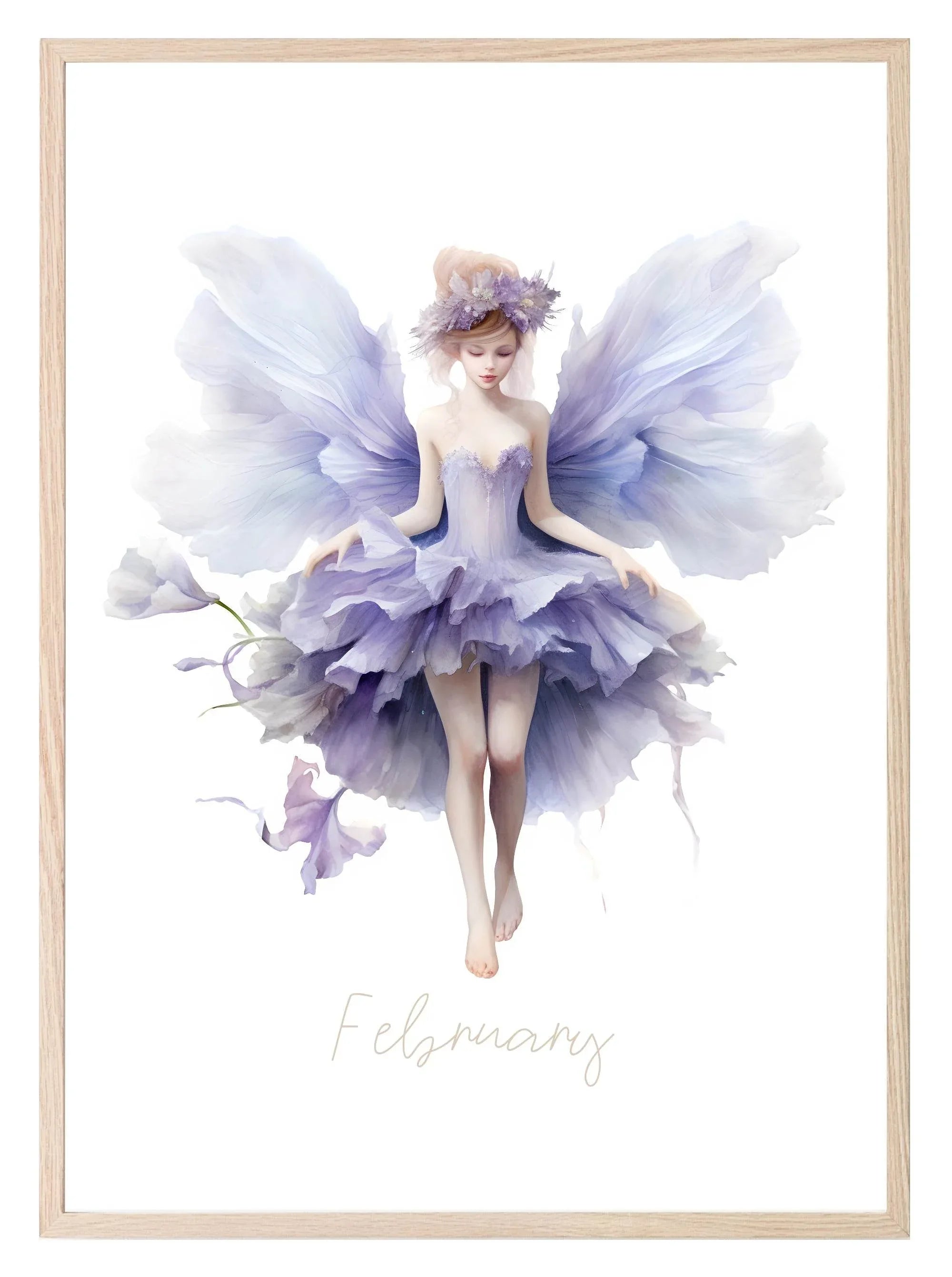 Birth Fairy Print | Floral Birthday Wall Art - Larosier Prints