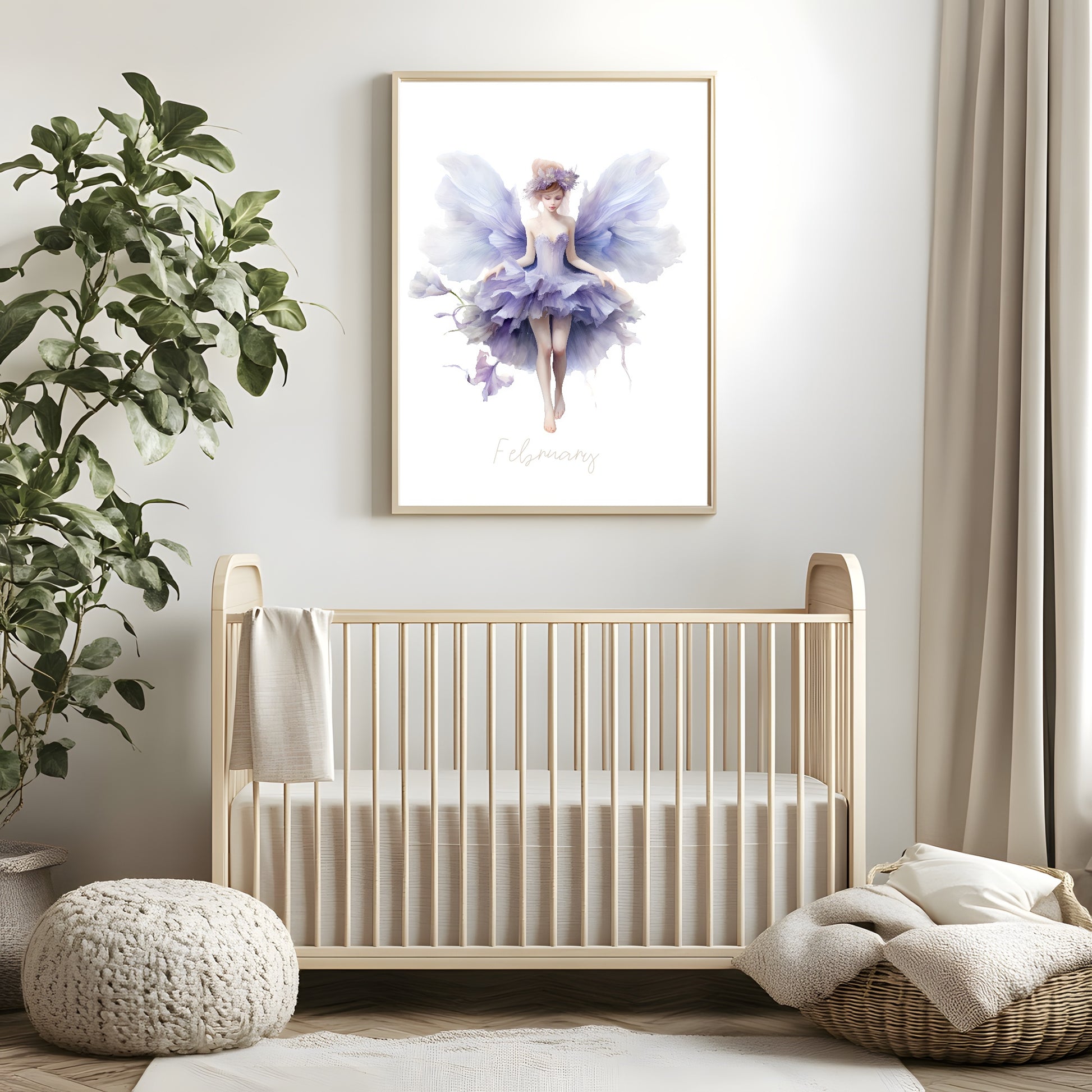 Birth Fairy Print | Floral Birthday Wall Art