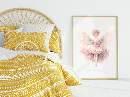 Birth Fairy Print | Floral Birthday Wall Art