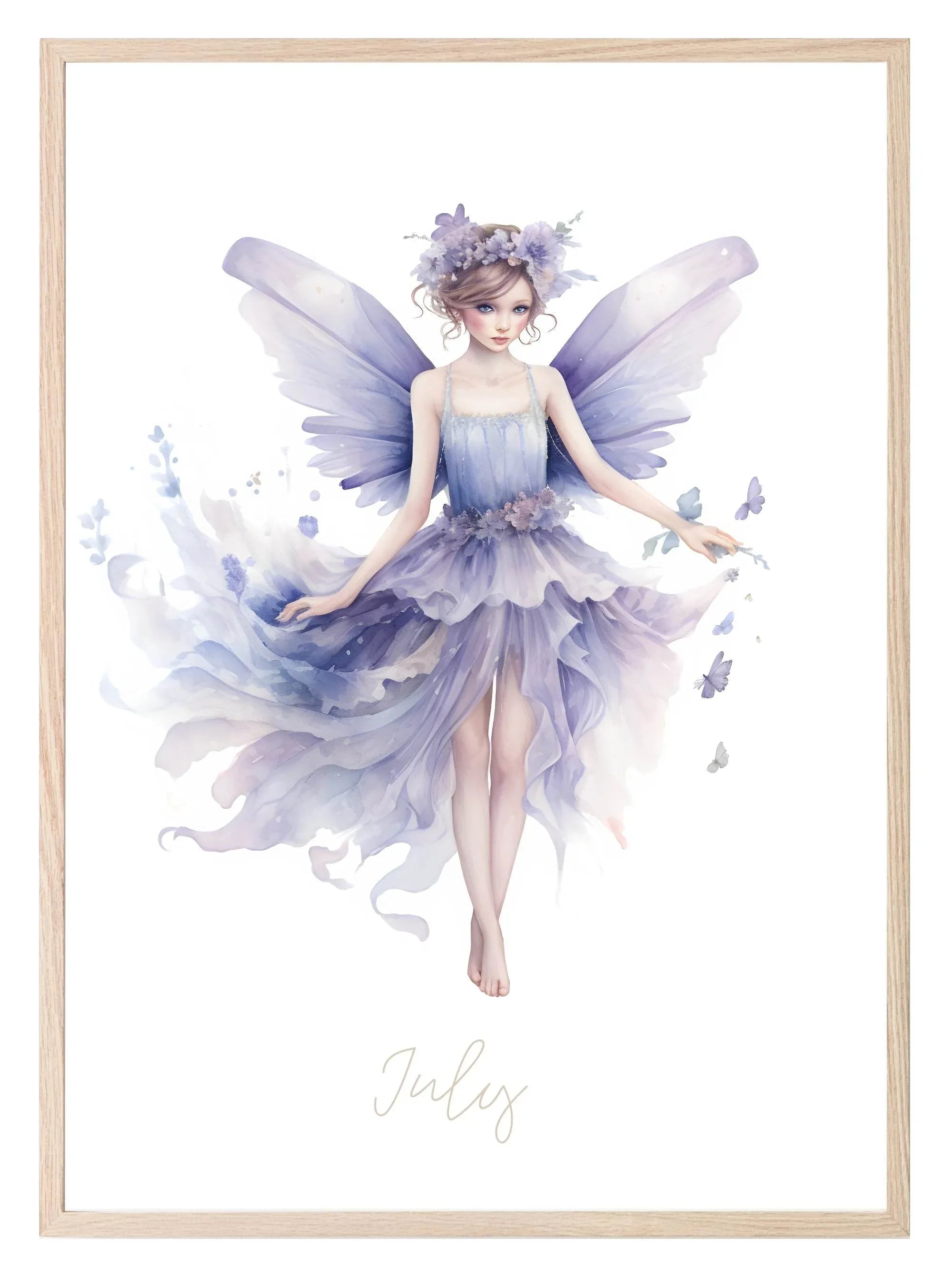Birth Fairy Print | Floral Birthday Wall Art - Larosier Prints