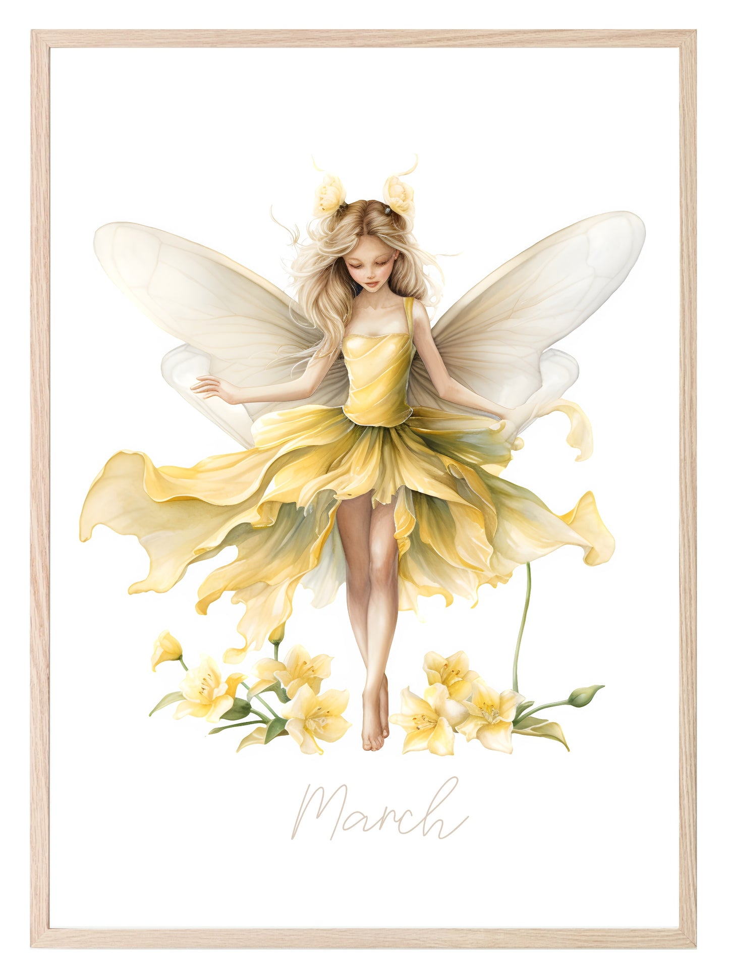 Birth Fairy Print | Floral Birthday Wall Art March