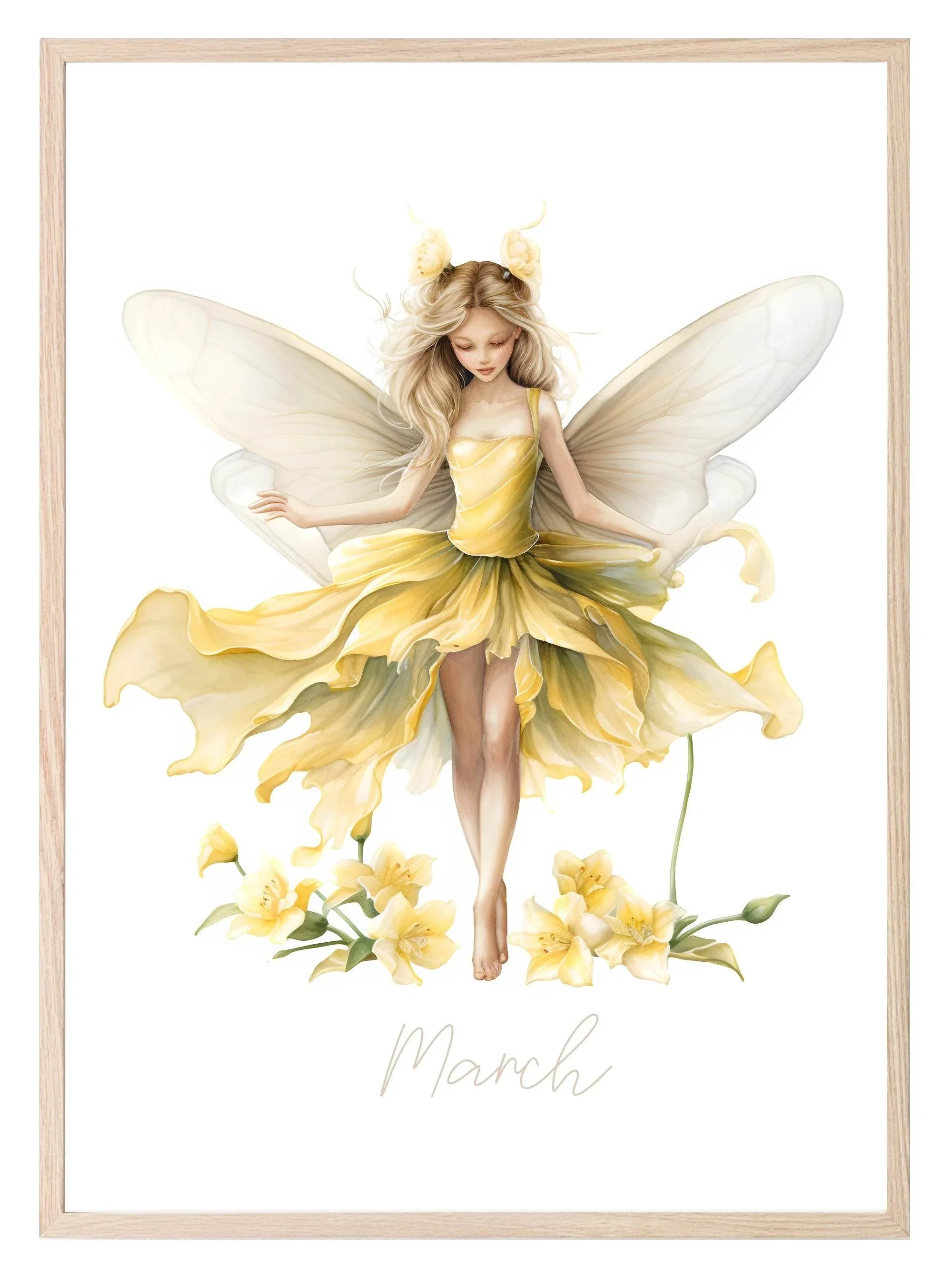 Birth Fairy Print | Floral Birthday Wall Art - Larosier Prints