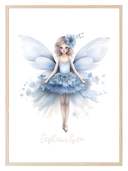 Birth Fairy Print | Floral Birthday Wall Art September