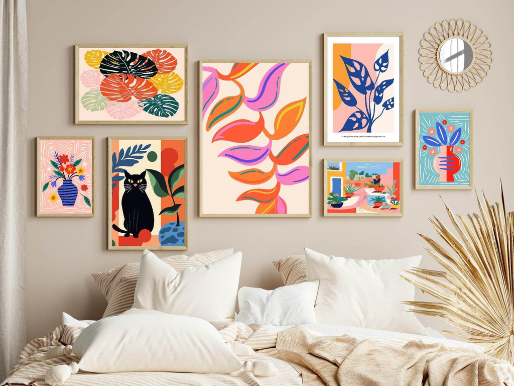 Plants In A Summer Garden Print | Abstract Wall Art - Larosier Prints