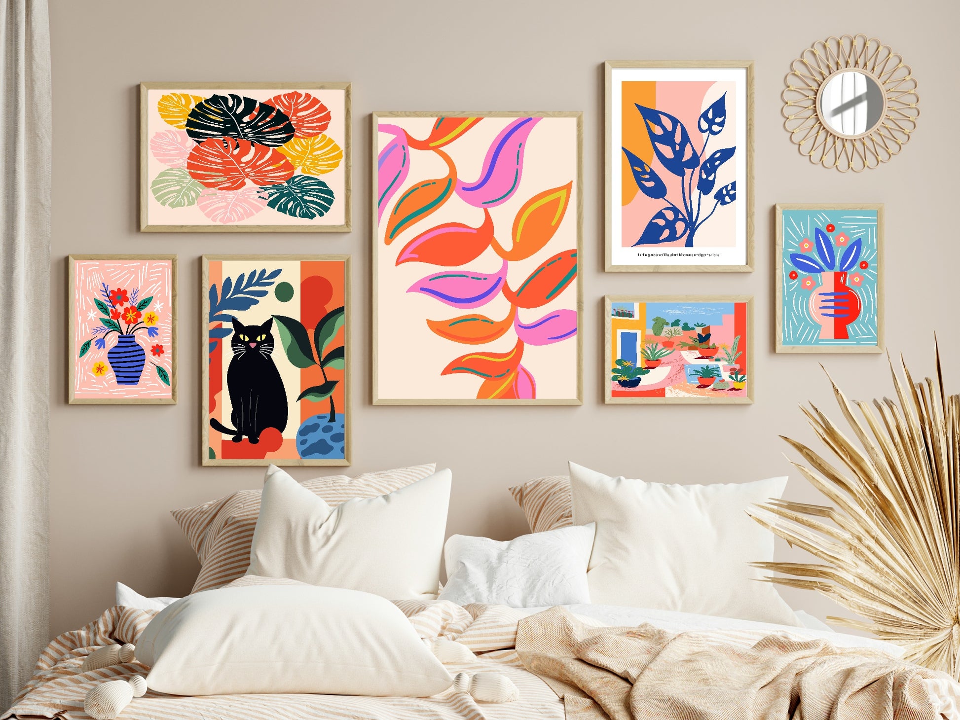 Abstract Cat Print | Abstract Wall Art