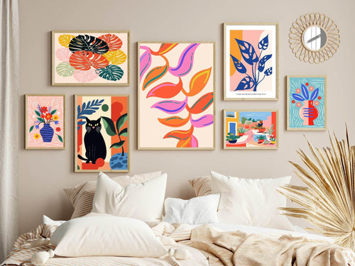 Abstract Cat Print | Abstract Wall Art - Larosier Prints
