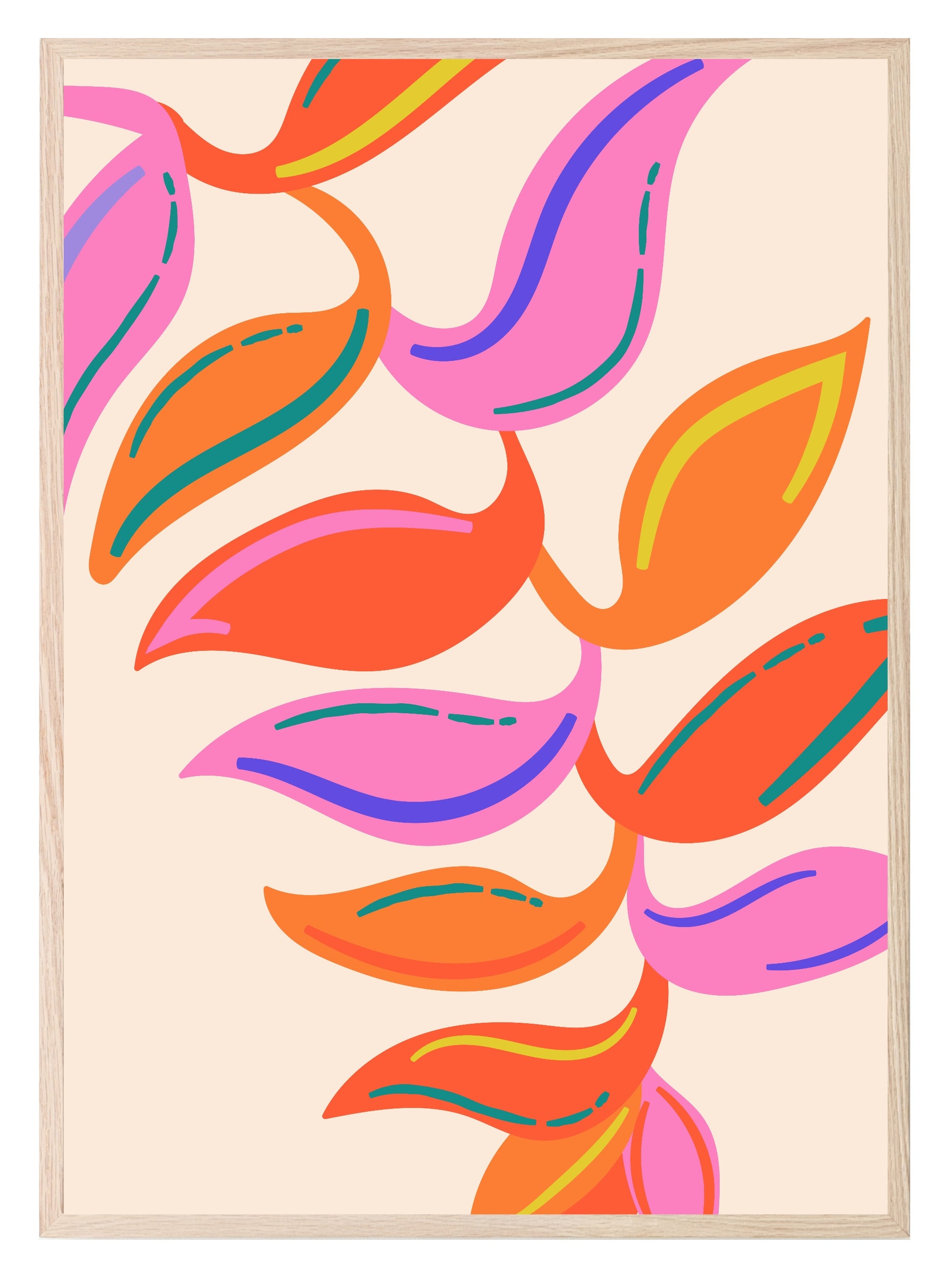 Coloured Vines Print | Abstract Wall Art