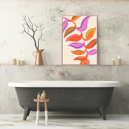 Coloured Vines Print | Abstract Wall Art