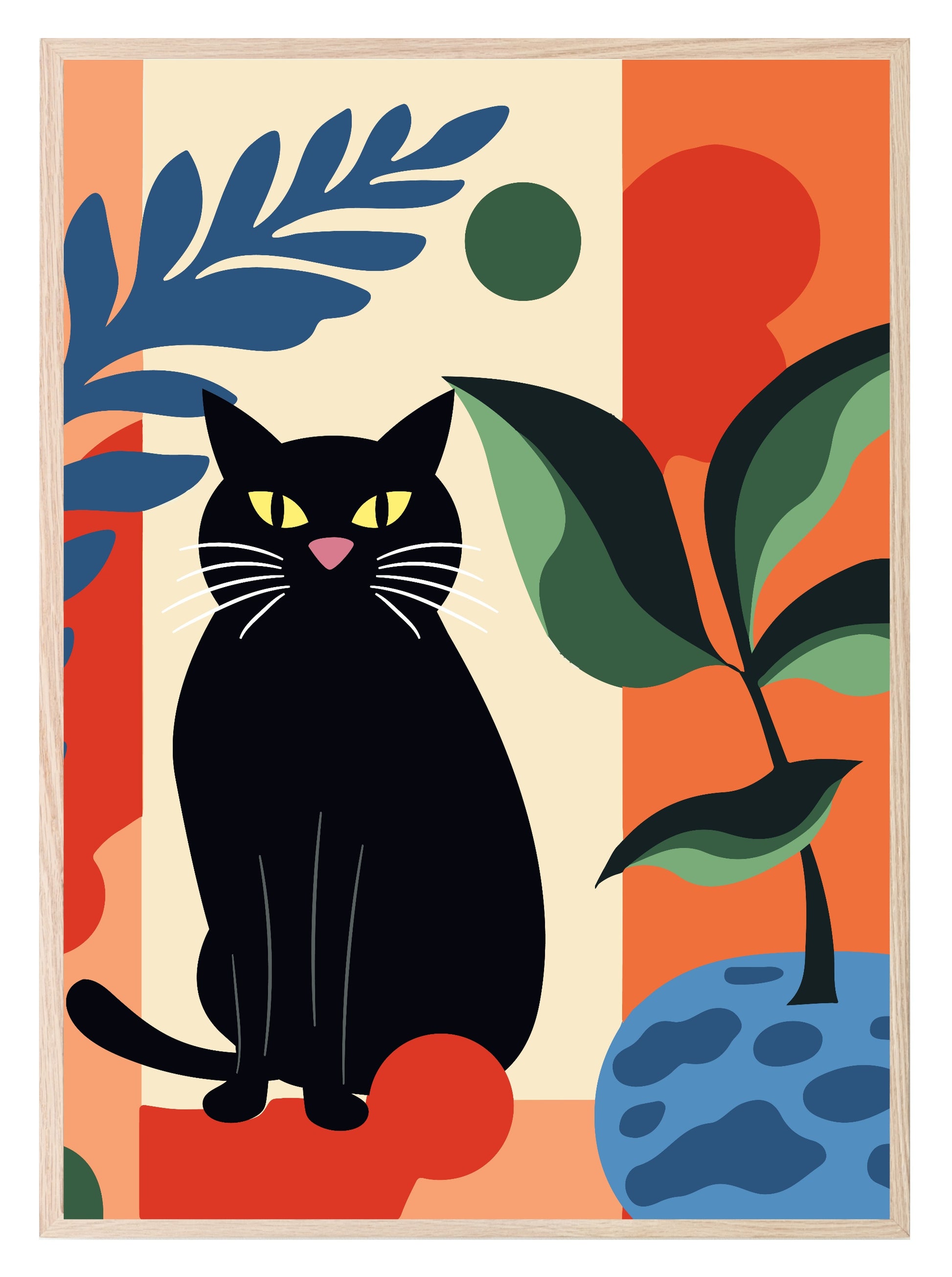 Abstract Cat Print | Abstract Wall Art