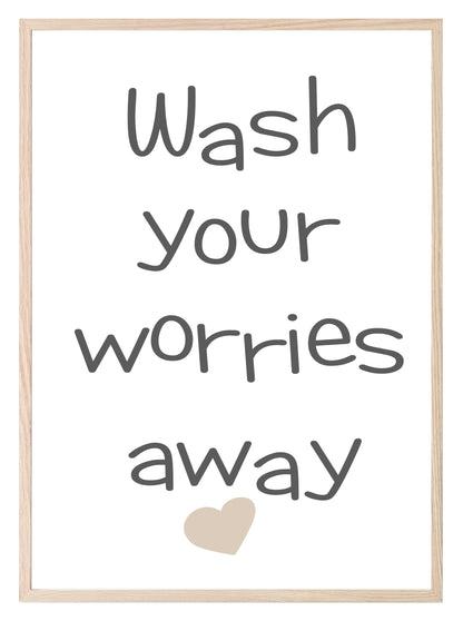 Set of 2 Bathroom Prints | Wash Your Worries Away & Best Seat In The House Wall Art