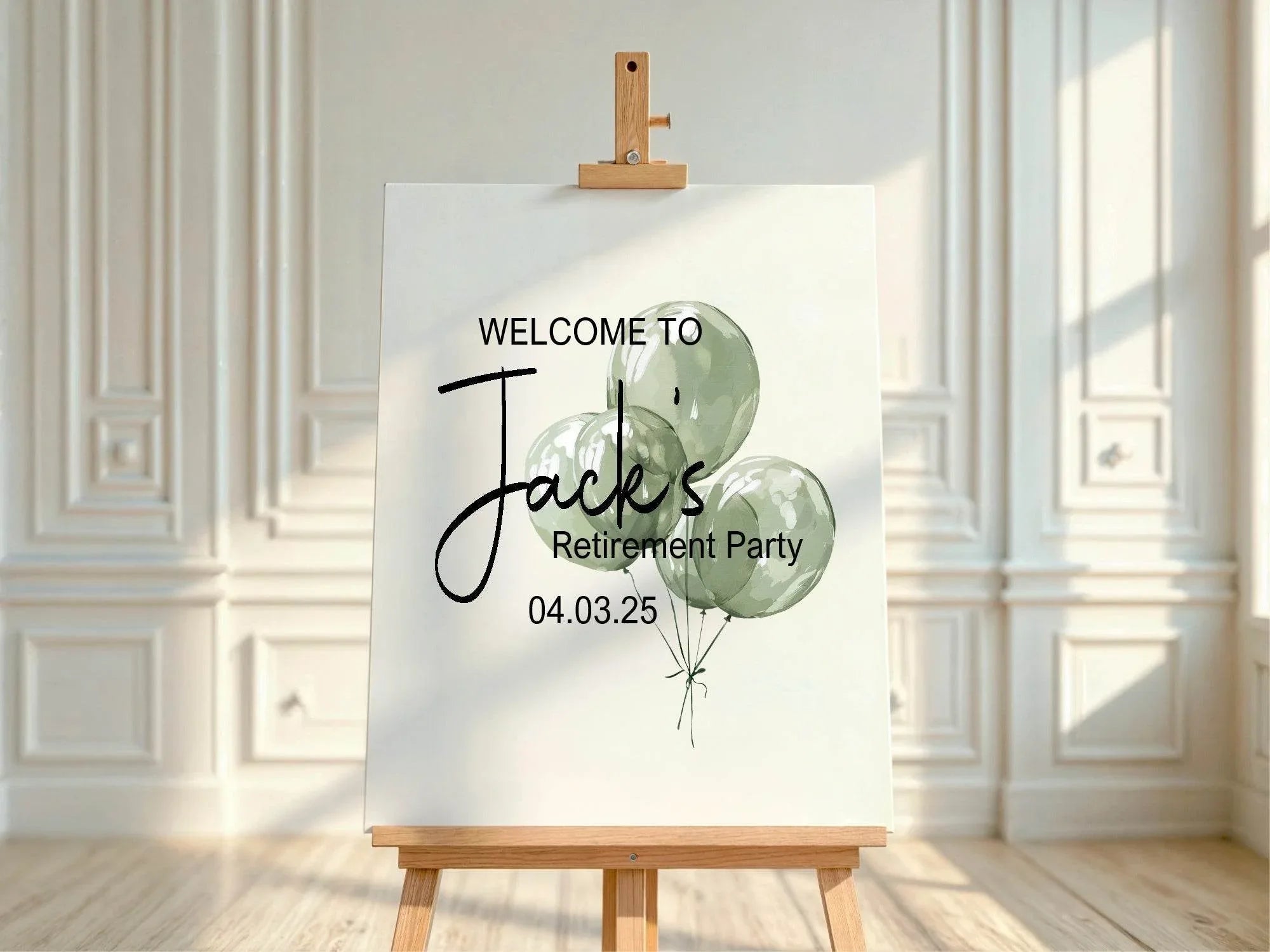 Balloons Retirement Party Sign - Larosier Prints