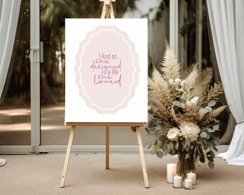 And So She Designed A Life She Loved Divorce Party Sign - Larosier Prints