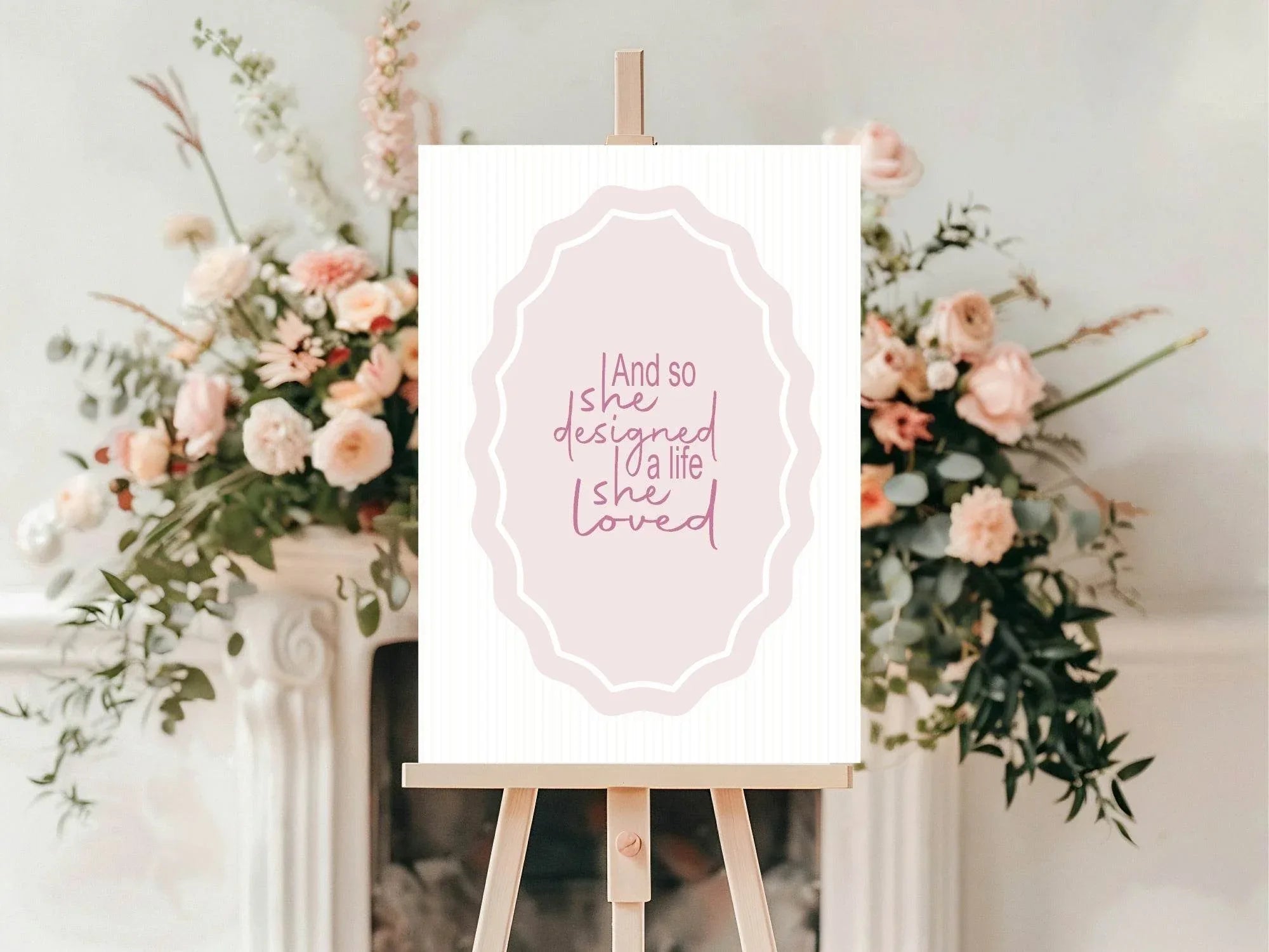 And So She Designed A Life She Loved Divorce Party Sign - Larosier Prints