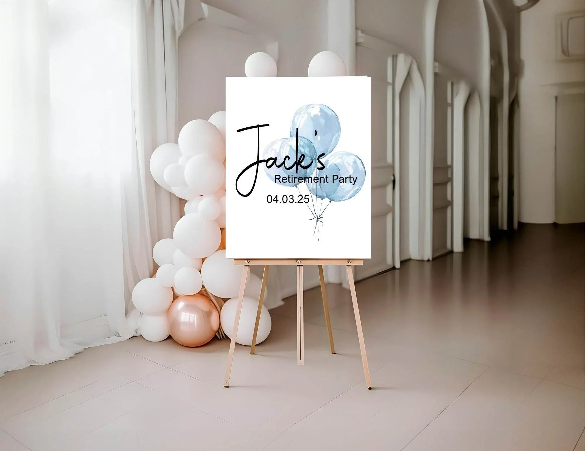 Balloons Retirement Party Sign - Larosier Prints