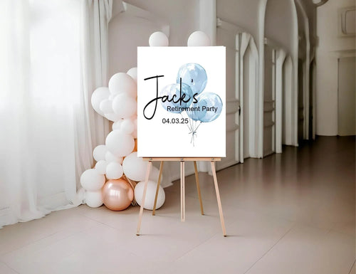 Balloons Retirement Party Sign - Larosier Prints