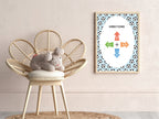 Blue Football Directions Poster | Educational Wall Art