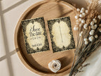 Black Lace Romantic Literature Wedding Open Seating Sign