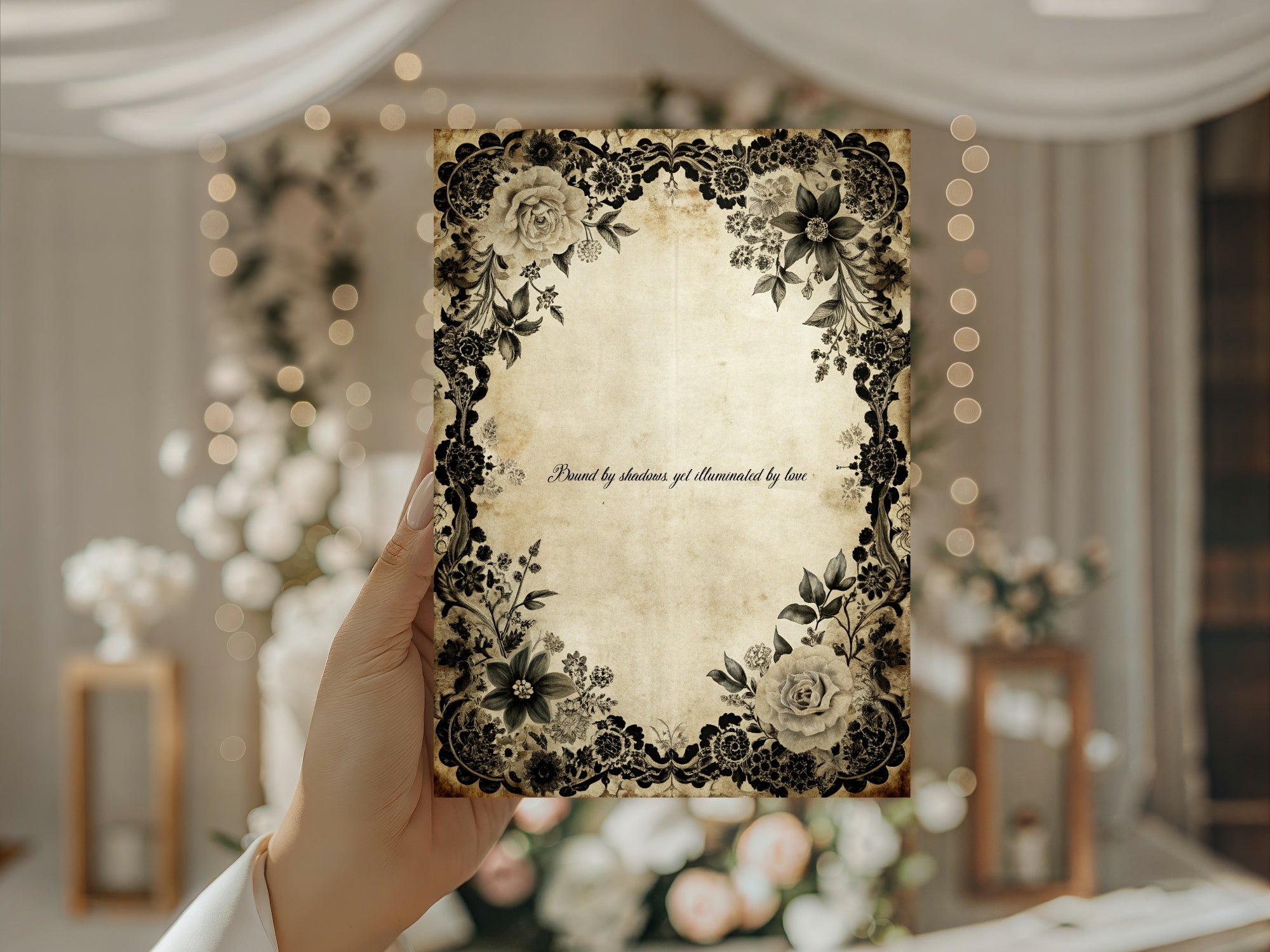 Black Rose Wedding Invitation Suite Bundle