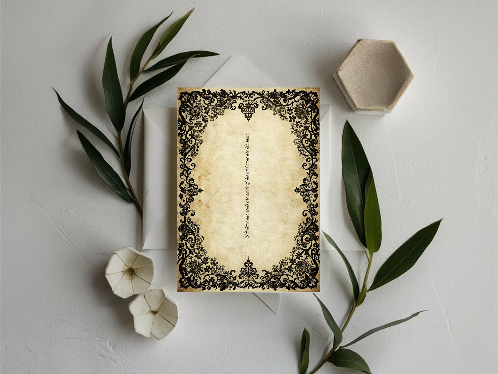 Black Lace Wedding Menu Signs