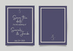 Sapphire Save The Date Wedding Party Cards & Envelopes | Pack of 10 - Larosier Prints