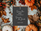 Minimalist Noir Save The Date Wedding Party Cards & Envelopes | Pack of 10 - Larosier Prints