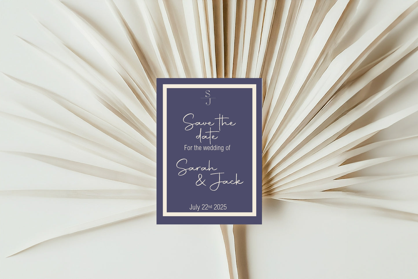 Sapphire Save The Date Wedding Party Cards & Envelopes | Pack of 10