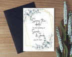 Eucalyptus Save The Date Wedding Party Cards & Envelopes | Pack of 10 - Larosier Prints