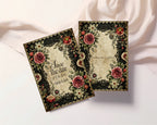 Gothic Floral Wedding Party Save The Dates & Envelopes | Pack of 10