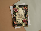 Gothic Floral Wedding Party Save The Dates & Envelopes | Pack of 10