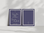 Sapphire Save The Date Wedding Party Cards & Envelopes | Pack of 10 - Larosier Prints