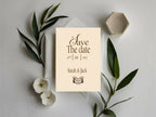 The Lovers Tarot Personalised Save the Dates | Beige, White or Charcoal