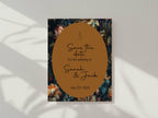 Moody Floral Wedding Party Save The Dates & Envelopes | Pack of 10