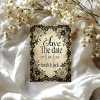 Black Rose Wedding Menu Signs