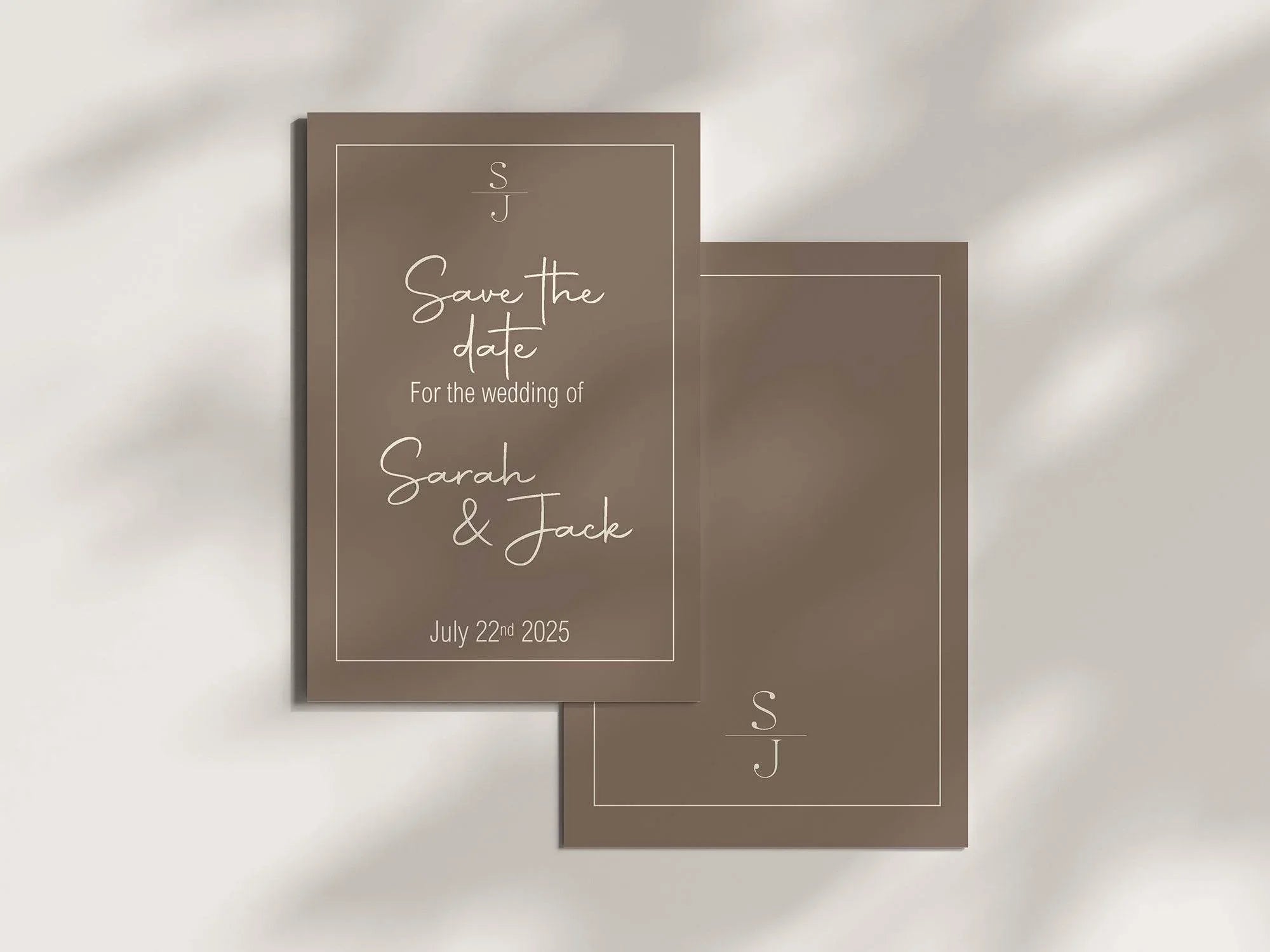 Earth Save The Date Wedding Party Cards & Envelopes | Pack of 10 - Larosier Prints