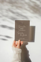 Earth Save The Date Wedding Party Cards & Envelopes | Pack of 10 - Larosier Prints