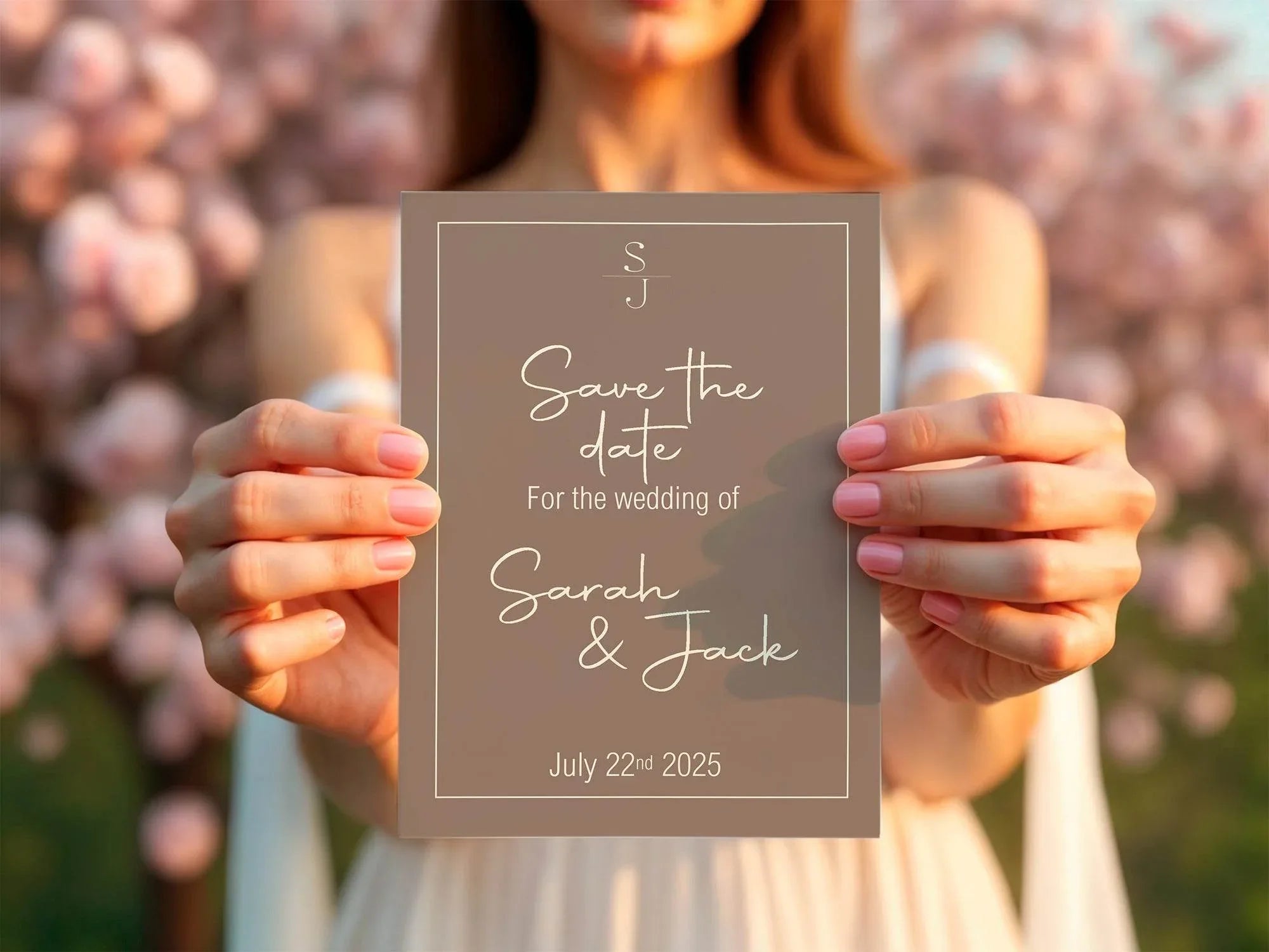 Earth Save The Date Wedding Party Cards & Envelopes | Pack of 10 - Larosier Prints
