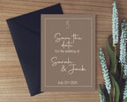 Earth Save The Date Wedding Party Cards & Envelopes | Pack of 10 - Larosier Prints